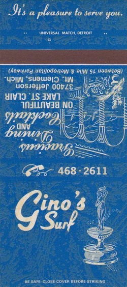 Ginos Surf (Luna Kai Tiki Bar) - Matchbook (newer photo)